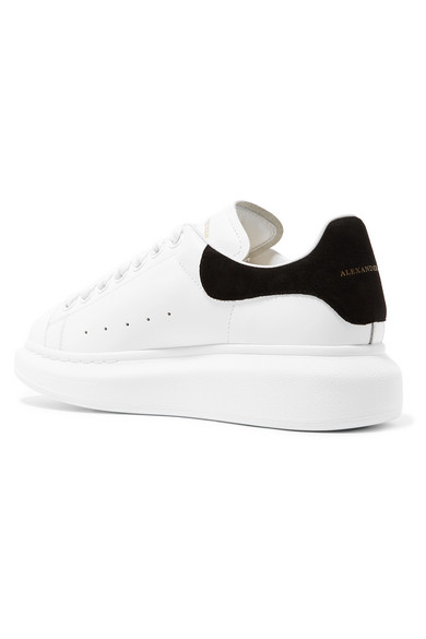 Alexander McQueen White Suede Black Snaeker