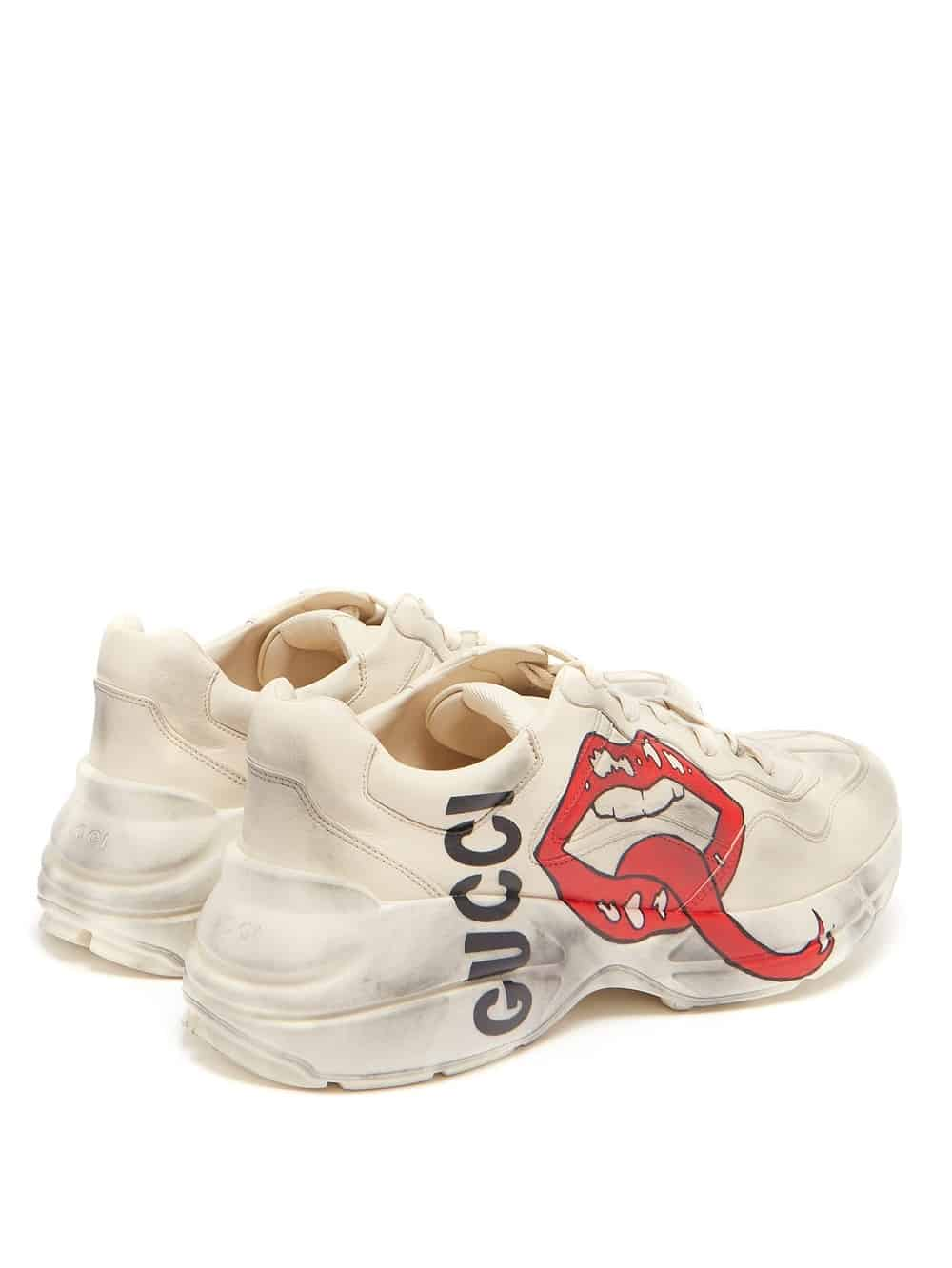 Gucci Rhyton Lips Print Sneakers