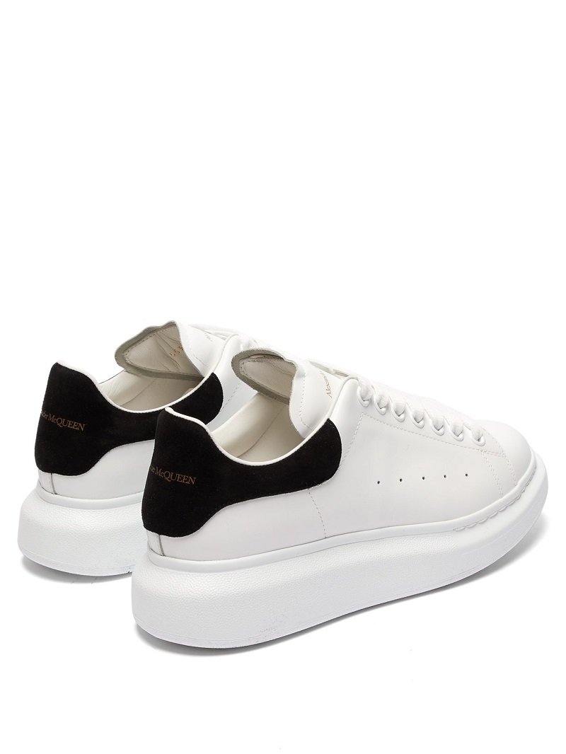 Alexander McQueen White Suede Black Snaeker