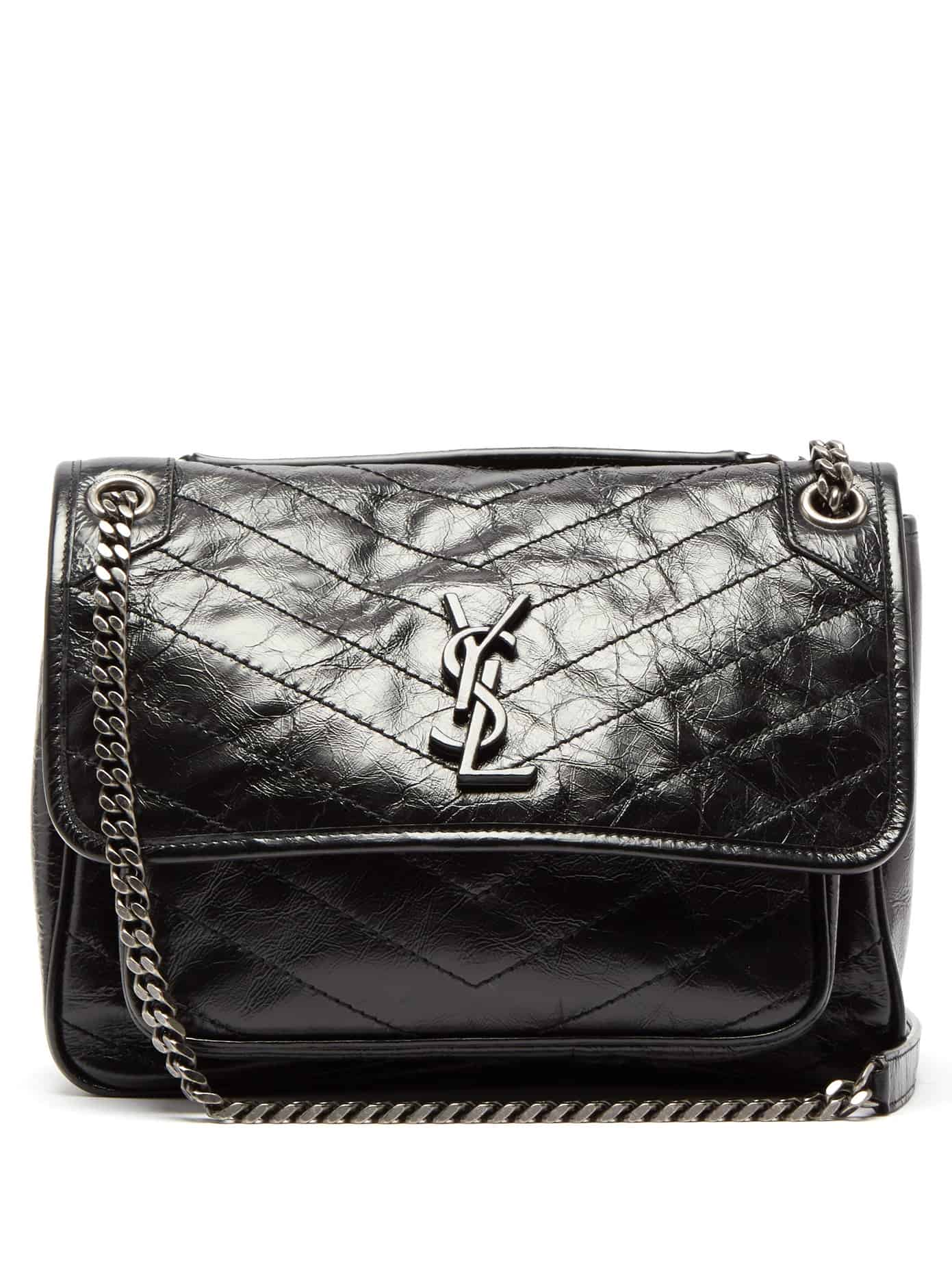 YSL Niki Medium crinkled Shoulder Bag