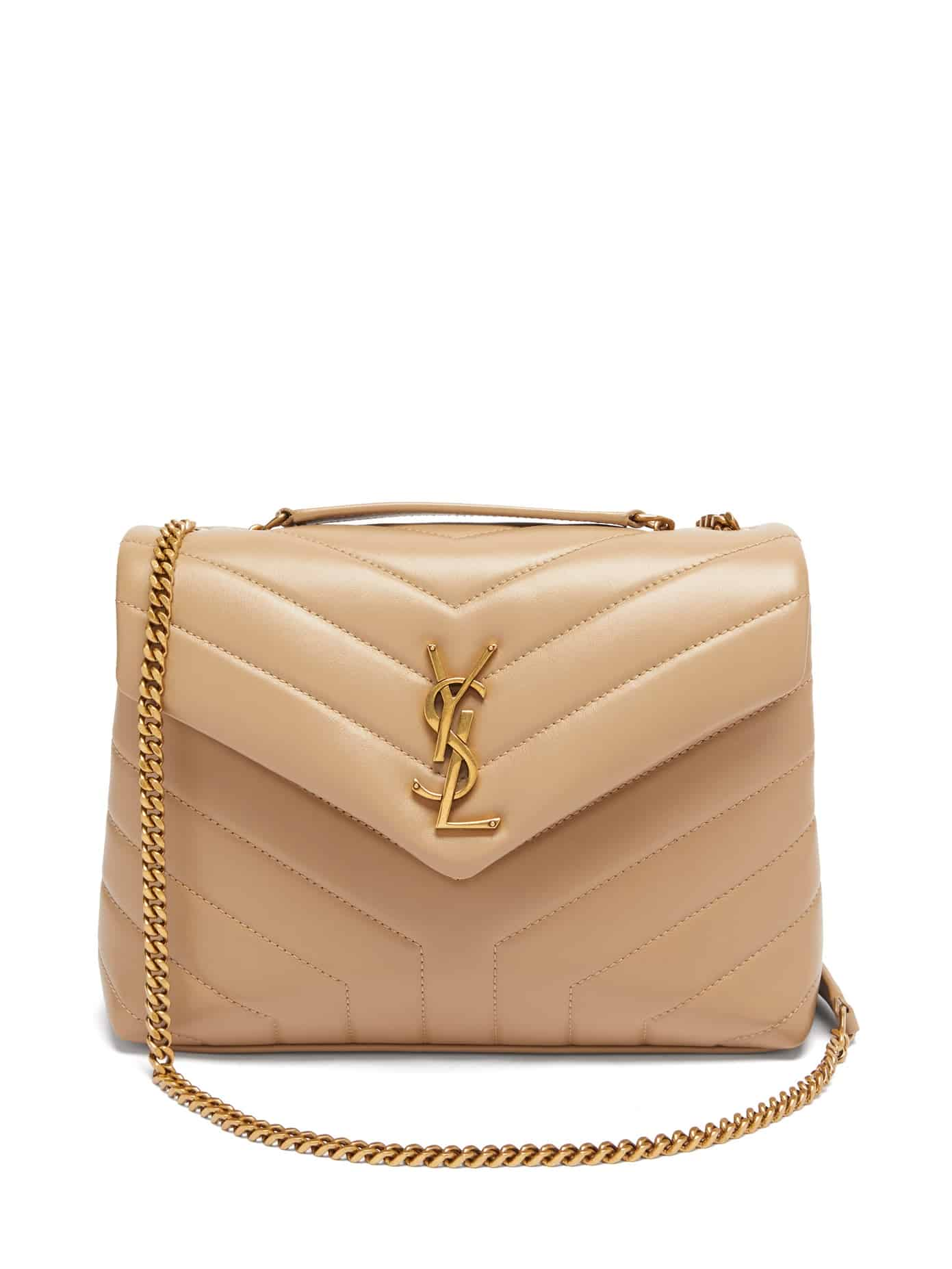 YSL LouLou Beige Small Shoulder Bag