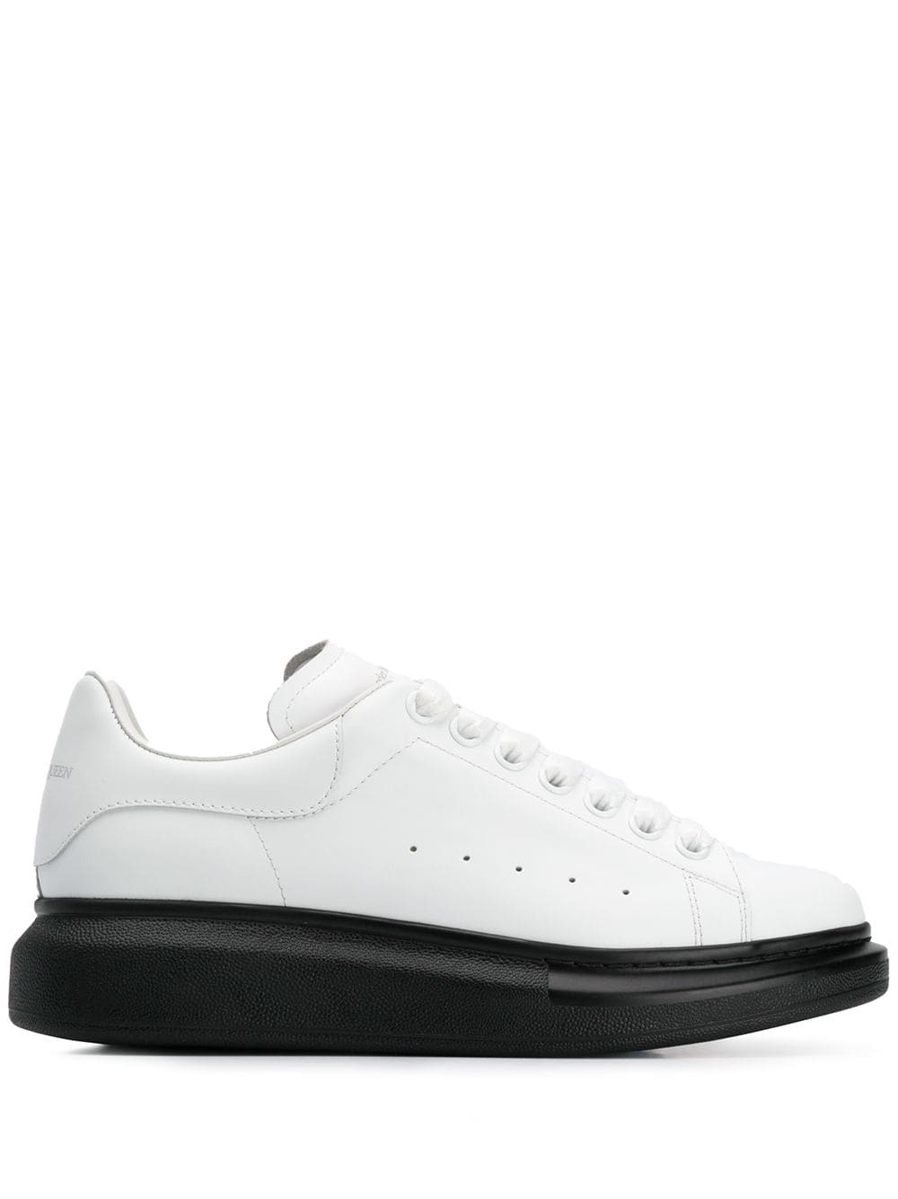 Alexander Mcqueen Black Bottom White Sneakers