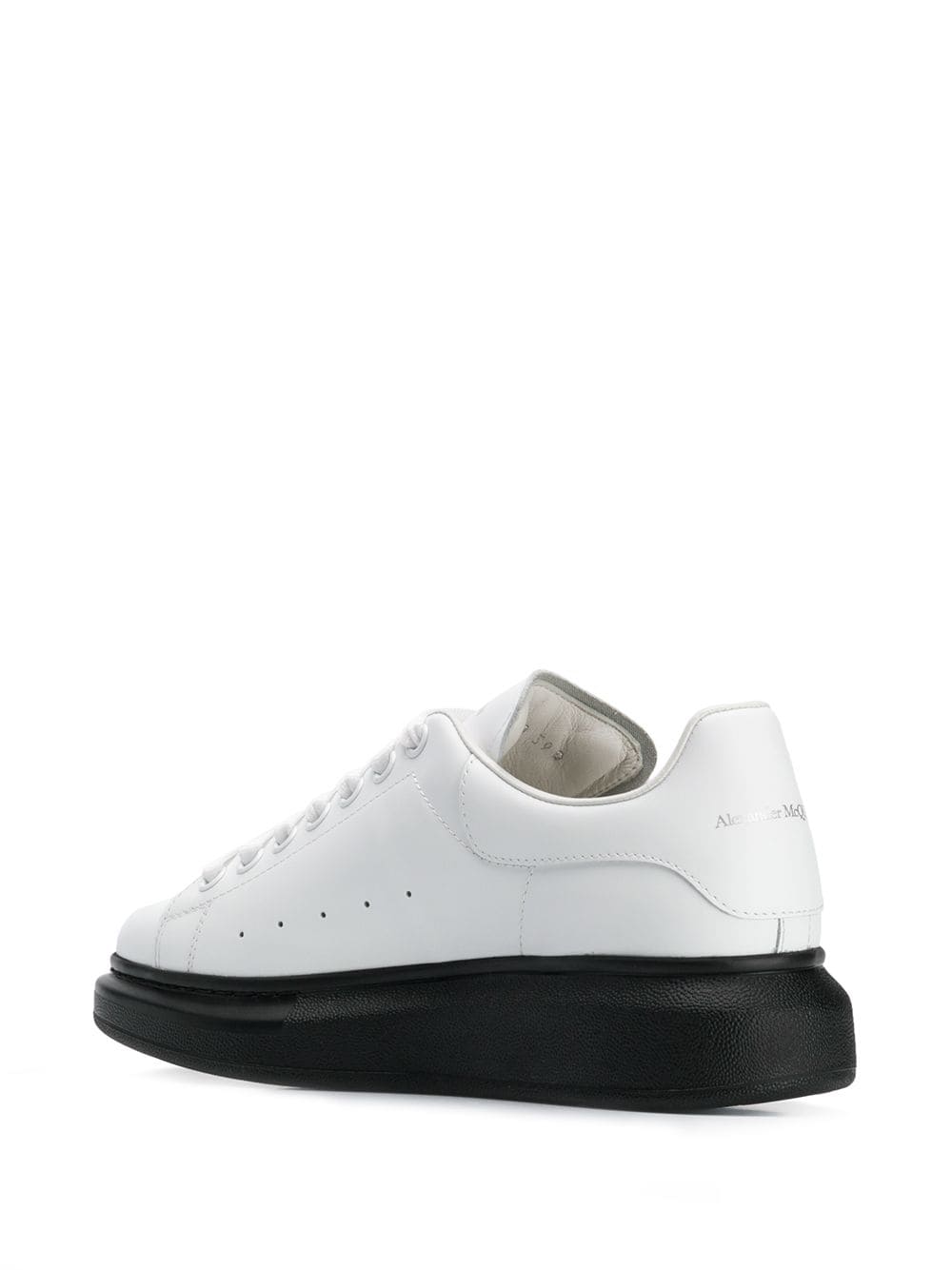 Alexander Mcqueen Black Bottom White Sneakers