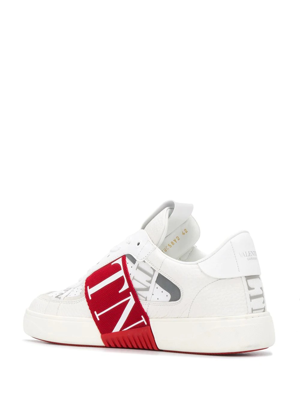 Valentino VL7N Banded Sneakers - White & Red