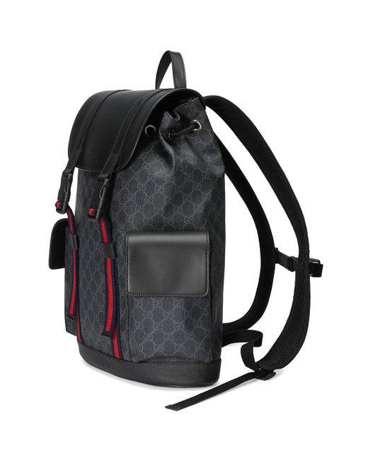 GG Supreme Canvas Backpack - Black