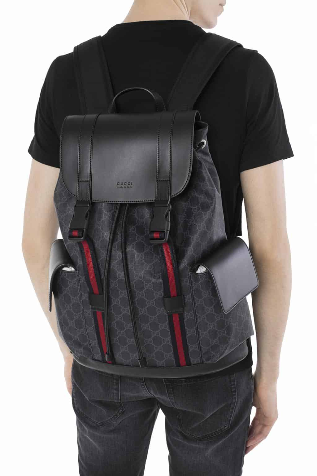 GG Supreme Canvas Backpack - Black