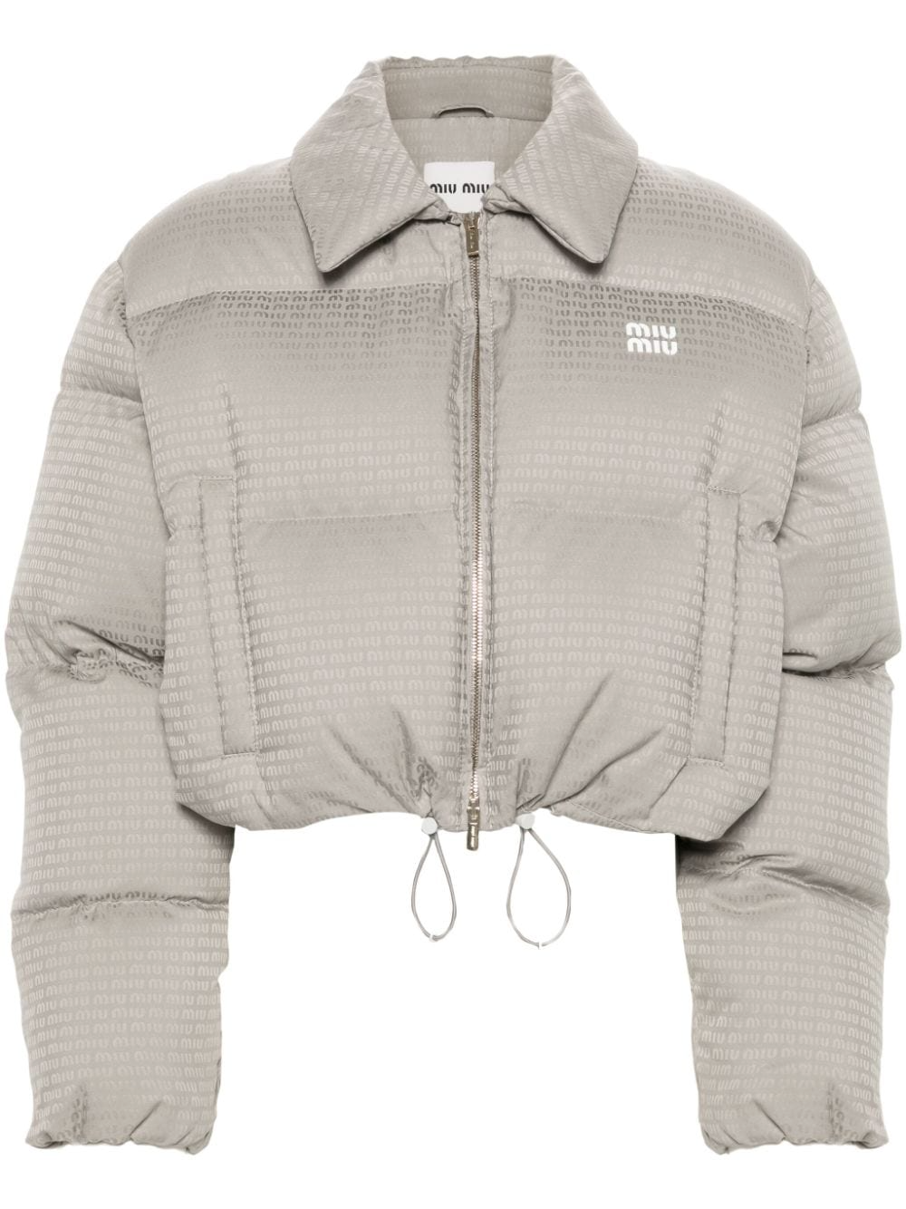 Miu Miu Jacquard Crop Puffer Jacket