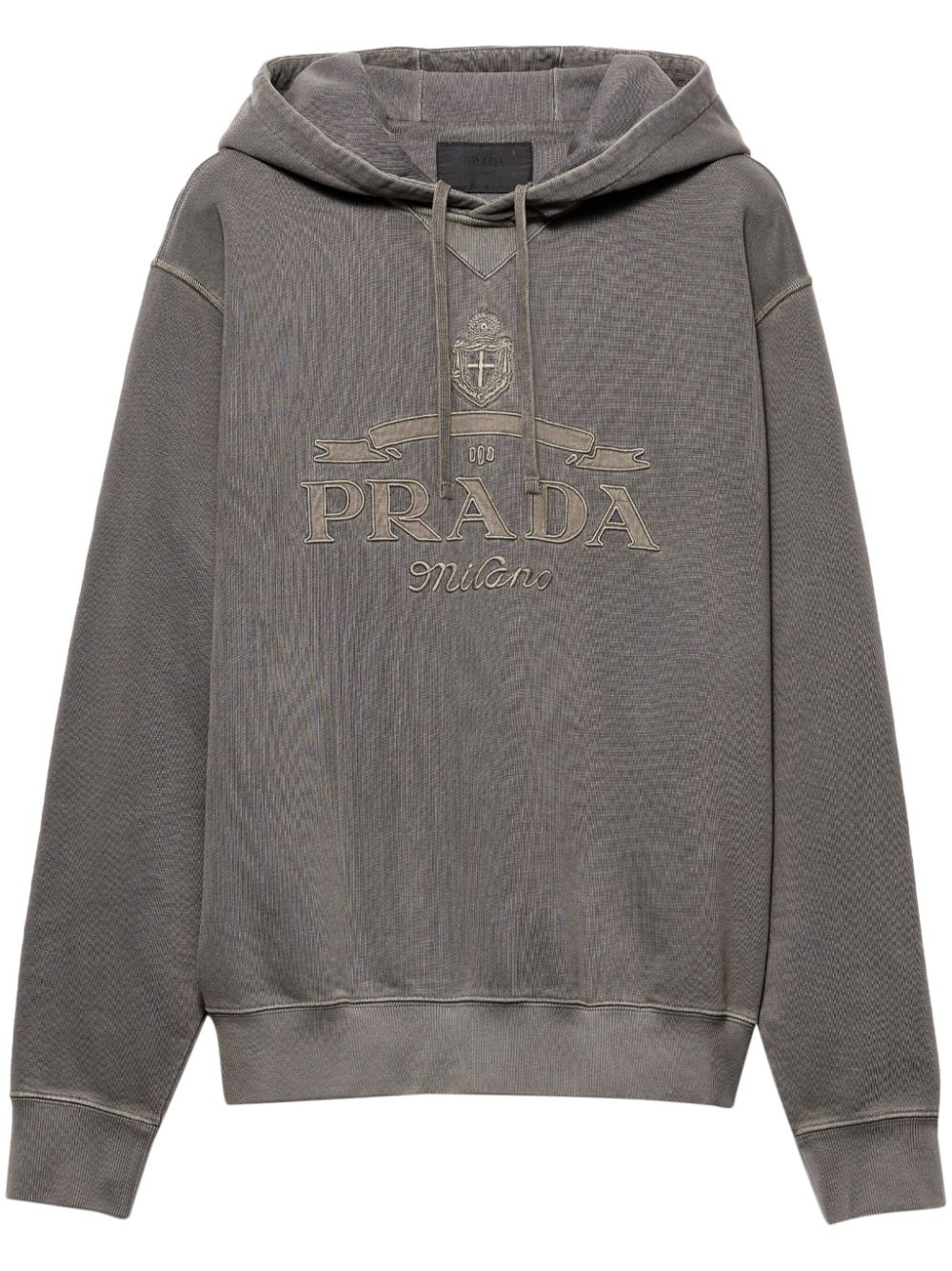 Prada Embroidered Logo Hoodie