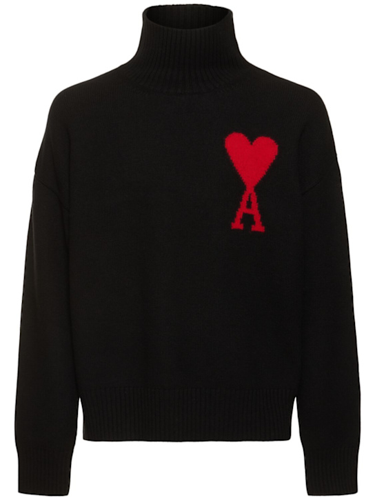 Ami Logo Turtleneck Sweater