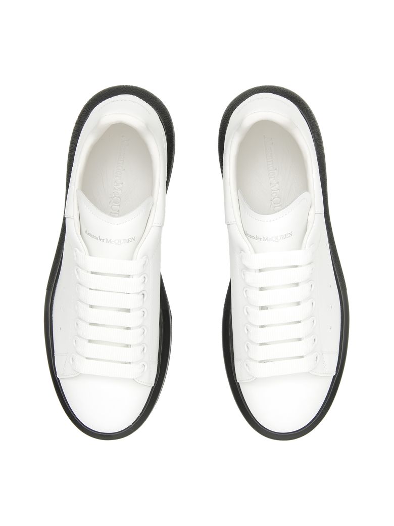 Alexander Mcqueen Black Bottom White Sneakers