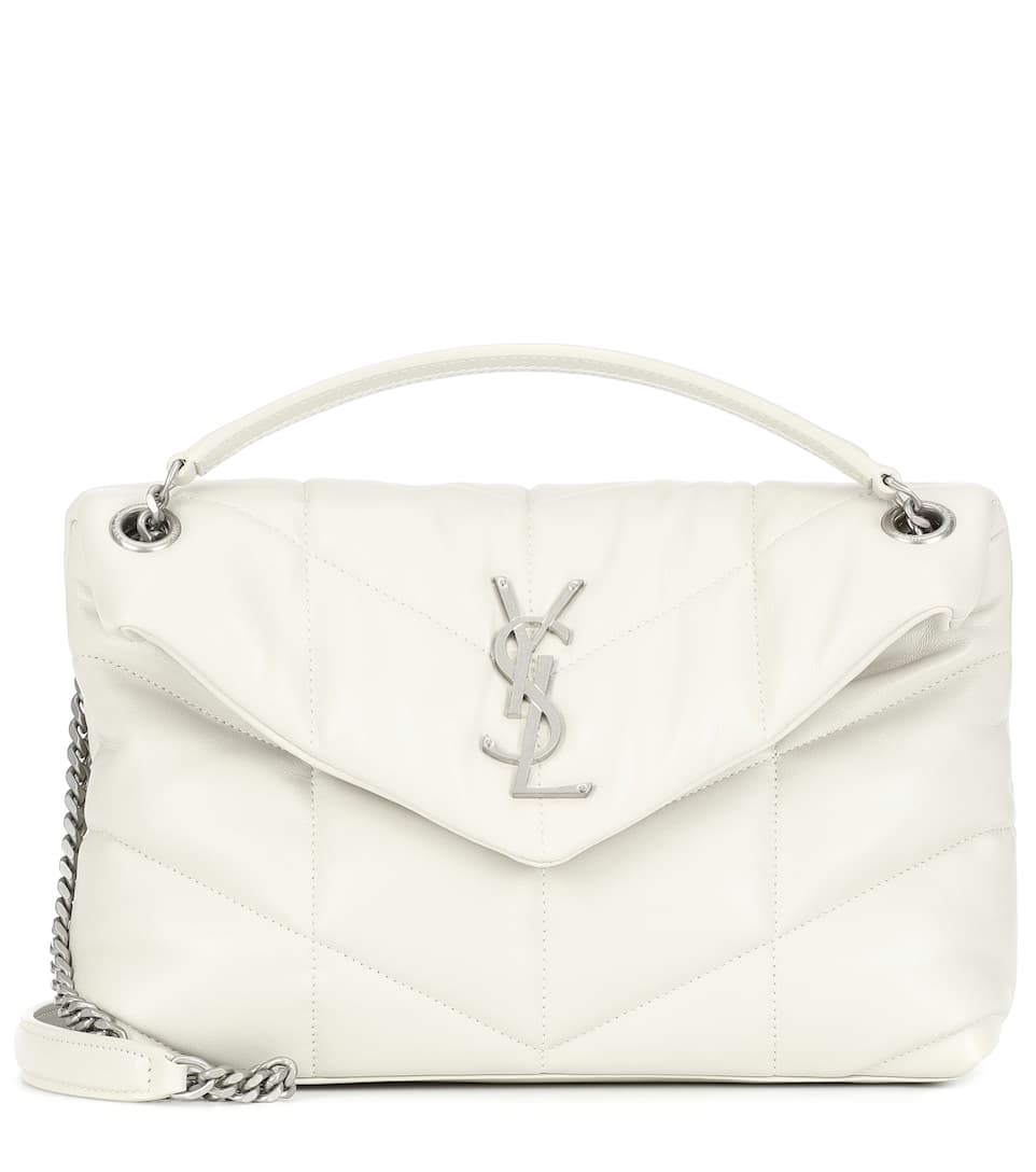 YSL LouLou Puffer White Small Shoulder Bag