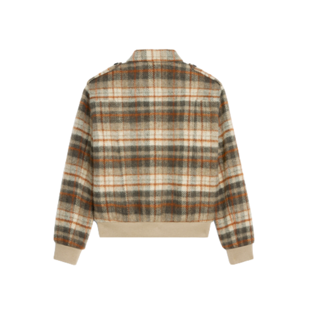 Celin Brushed Checked Tweed Jacket