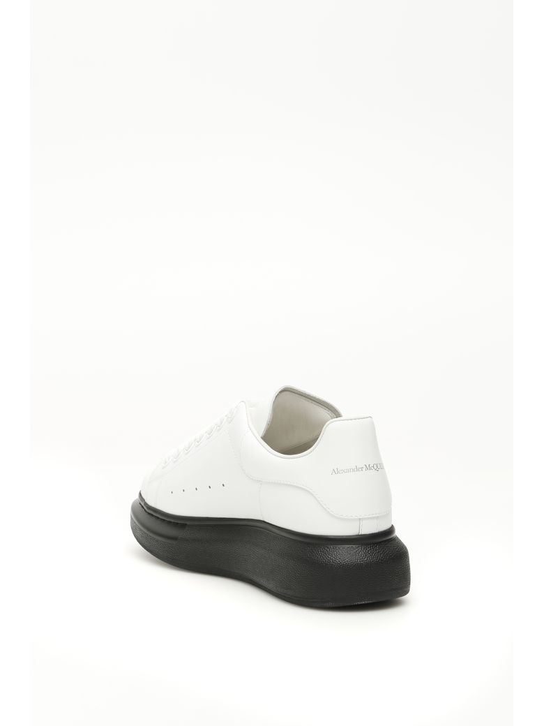 Alexander Mcqueen Black Bottom White Sneakers