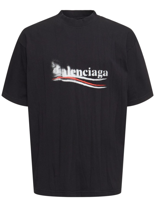 Balenciaga Political Sitencil Logo T-Shirt