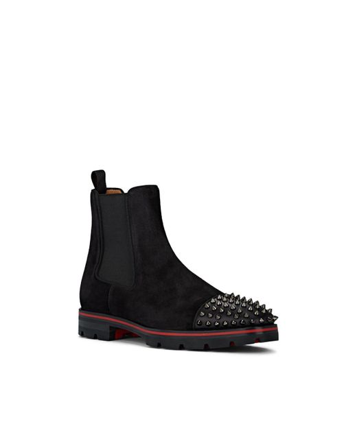 Christian Louboutin Suede Melon Spikes Boots