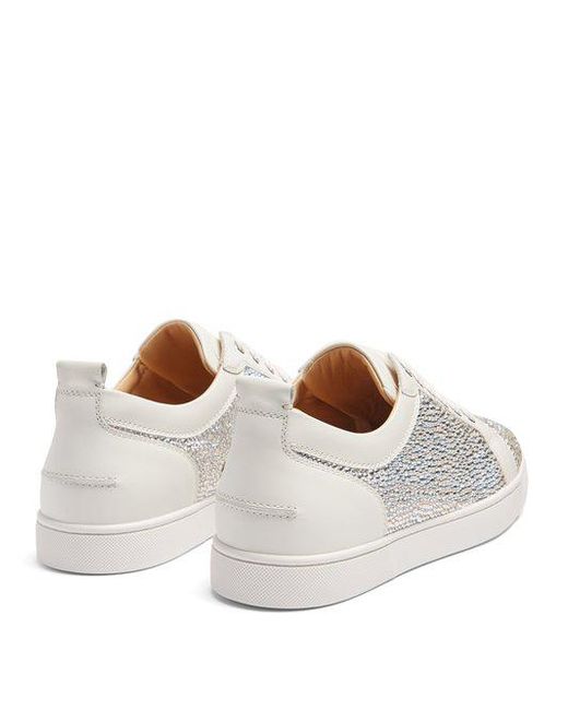 Christian Louboutin JR White Strass Sneaker