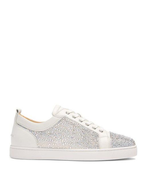 Christian Louboutin JR White Strass Sneaker