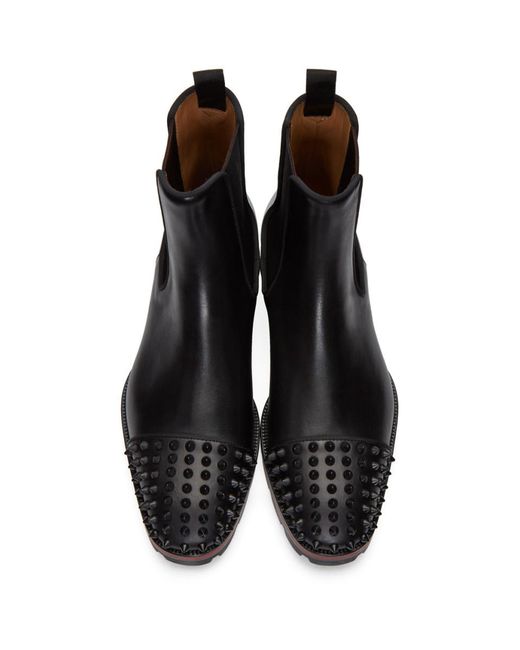 Christian Louboutin Black Melon Spikes Boots