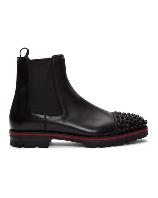 Christian Louboutin Black Melon Spikes Boots