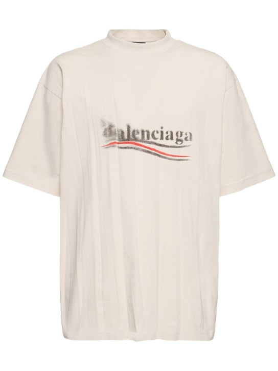 Balenciaga Political Sitencil Logo T-Shirt