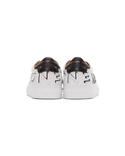 Reverse logo Urban street sneakers - White & Black