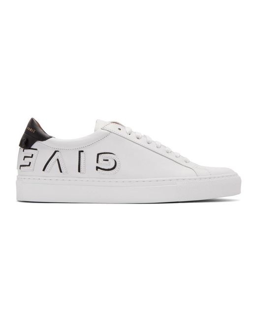 Reverse logo Urban street sneakers - White & Black