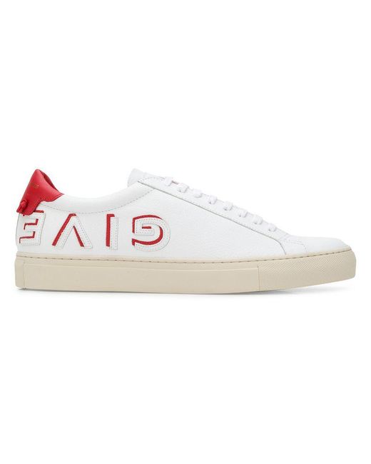 Reverse logo Urban street sneakers - White & Red