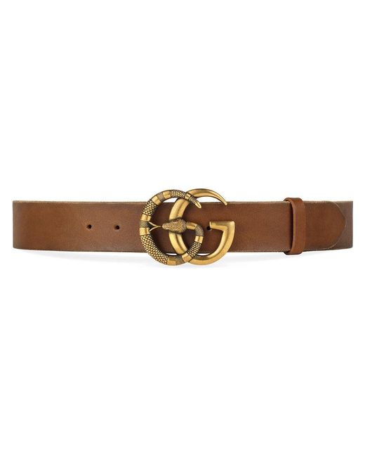 Brown Double G Snake Buckle Belt