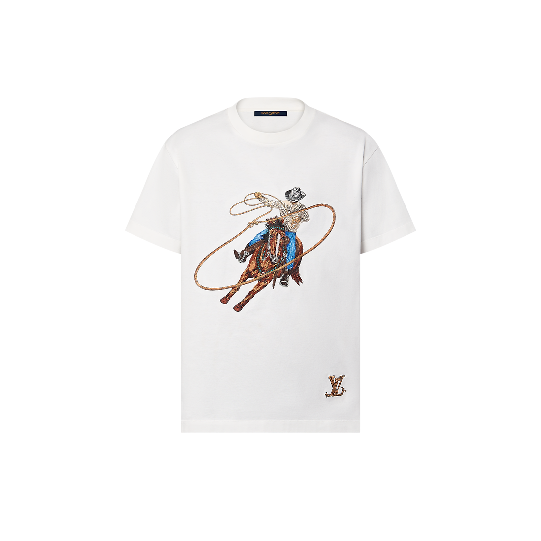 LV Ebroidered Graphic T-Shirt