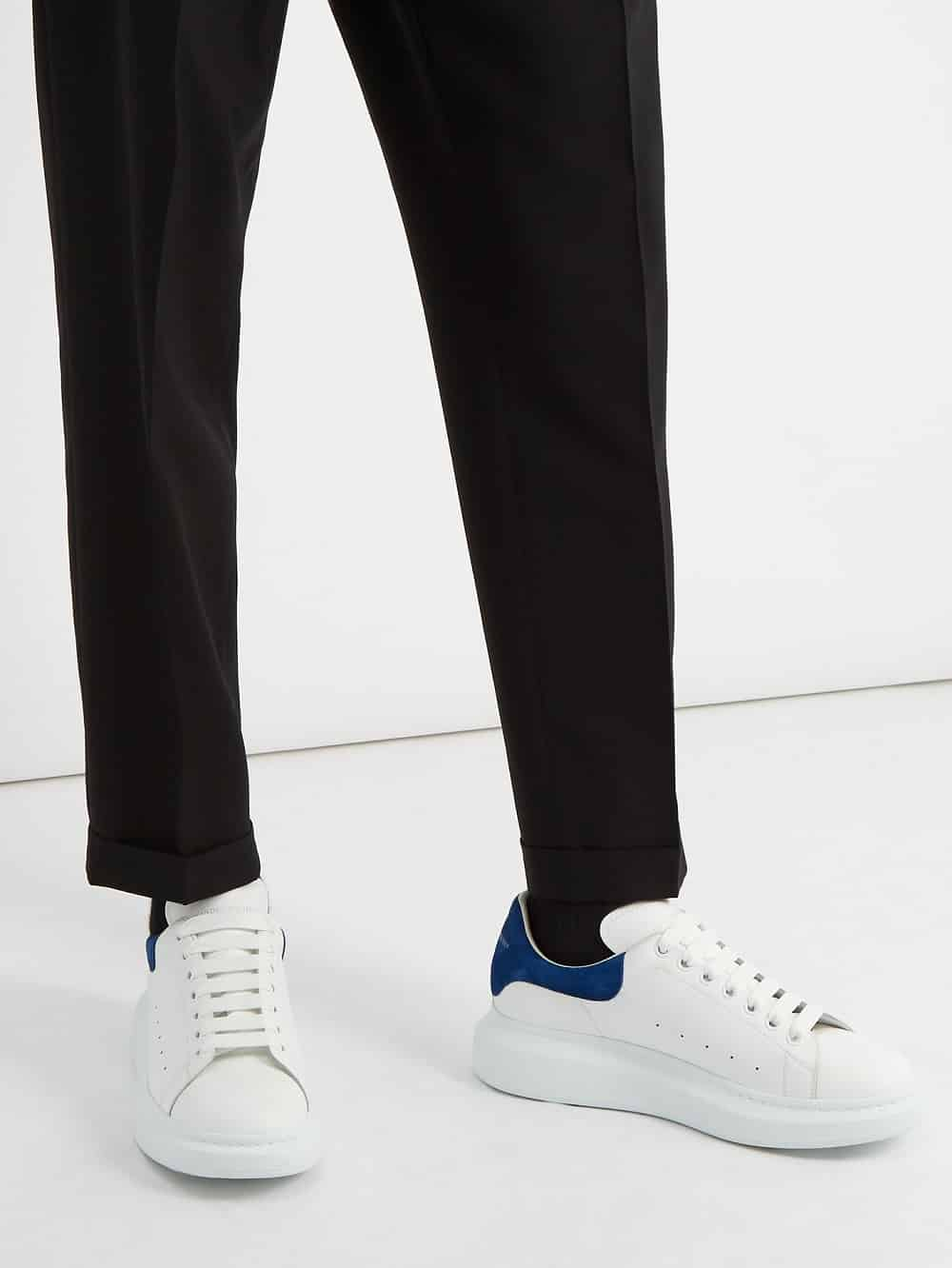 Alexander McQueen Blue Suede Sneakers